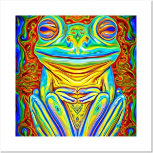 Frogger Spirit Animal (11) - Trippy Psychedelic Frog Posters and Art